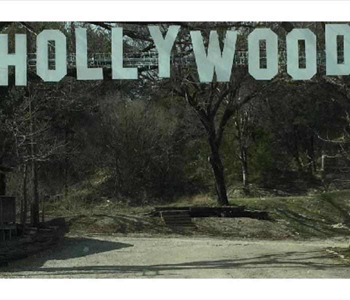 A resemblance of the famous HOLLYWOOD sign